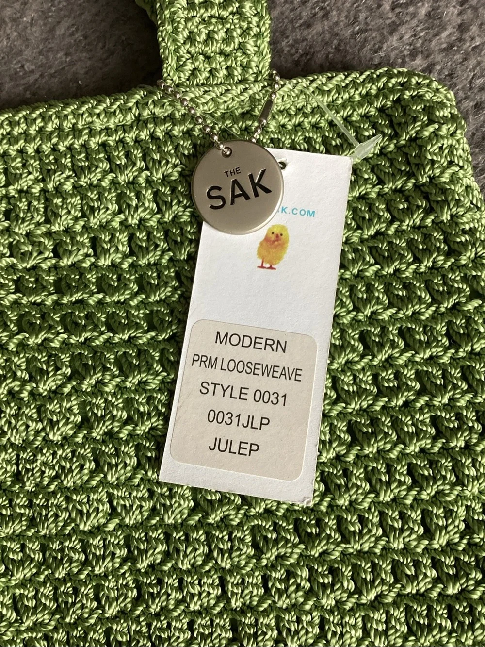 The SAK Green Crochet Tote